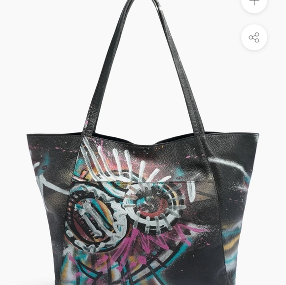 🔹️Aimee Kesternberg 80's Baby Leather TAMITHA Limited Edition Colorful Tote Bag - Picture 6 of 6
